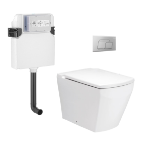 SC19847(F) Bồn cầu đặt sàn nắp đóng êm Tetragon