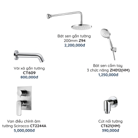 CT2244A/Z94 Bộ Sen Âm 3 Đường Nước