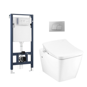 SC197627(CV8) Bồn cầu treo tường nắp rửa điện tử C9208 Simply Modish