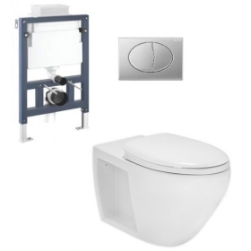 SC198517(F) Bồn cầu treo tường nắp đóng êm Unique